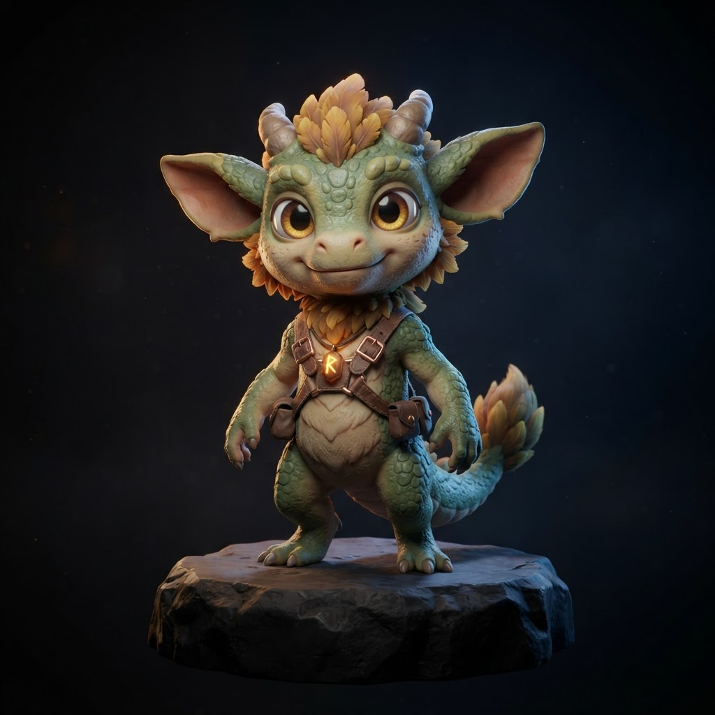 3D model of a friendly forest creature